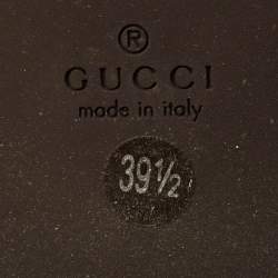 Pre Owned Gucci Size 39.5 Dark Brown Guccissima Leather Knee Length Boots