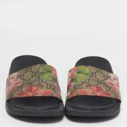Pre Owned صندل غوتشي GG بلوم سوبريم قماش ملون متعدد الألوان فلات مقاس 37