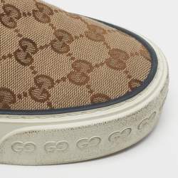 Pre Owned حذاء رياضي غوتشي تنس 1977 قماش كريمي/بيج سهل الارتداء مقاس 37