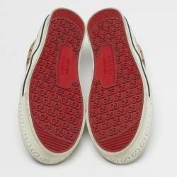 Pre Owned حذاء رياضي غوتشي تنس 1977 قماش كريمي/بيج سهل الارتداء مقاس 37