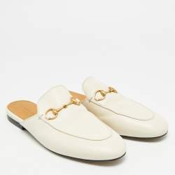 مملوكة مسبقًا Gucci Princetown Size 38 Cream Leather Mules