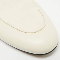 مملوكة مسبقًا Gucci Princetown Size 38 Cream Leather Mules
