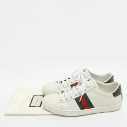 Pre Owned حذاء رياضي غوتشي رباط برباط ويب جلد أسود ونقش جلد التمساح مقاس 38