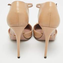 مملوكة مسبقًا Gucci Size 39 Metallic Leather Studded T Strap Pumps