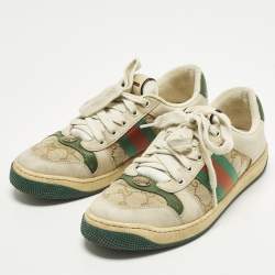 مملوكة مسبقًا Gucci Screener Size 39.5 Multicolor Canvas and Leather Low Top Sneakers