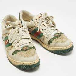 مملوكة مسبقًا Gucci Screener Size 39.5 Multicolor Canvas and Leather Low Top Sneakers