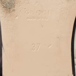 مملوكة مسبقًا Gucci Princetown Size 37 Off White GG Matelassé Leather Flat Mules