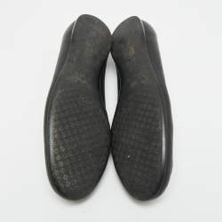 مملوكة مسبقًا Gucci Interlocking GG Size 35.5 Black Leather Ballet Flats