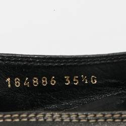 مملوكة مسبقًا Gucci Interlocking GG Size 35.5 Black Leather Ballet Flats