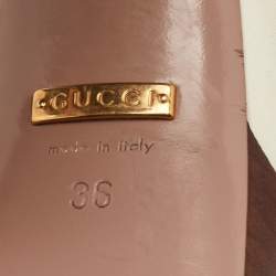 Pre Owned Gucci Horsebit Size 36 White Leather Ankle Strap Platform Sandals