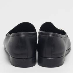 مملوكة مسبقًا Gucci Jordaan Size 37.5 Black Leather Crystal Embellished Loafers