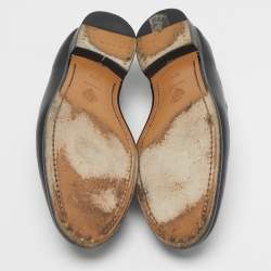مملوكة مسبقًا Gucci Jordaan Size 37.5 Black Leather Crystal Embellished Loafers