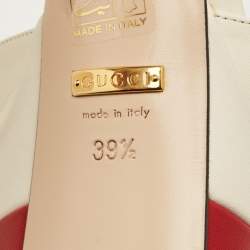 Pre Owned صندل غوتشي جلد لامع أسود مزين سير حرف تي مقاس 36.5