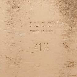 Pre Owned Gucci Princetown Size 41.5 Black GG Velvet Flat Mules