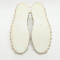 مملوكة مسبقًا حذاء رياضي غوتشي لوف إيس مرصع جلد أبيض مقاس 37