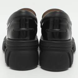 Pre Owned Gucci Romance Horsebit Size 39 Black Leather Loafers