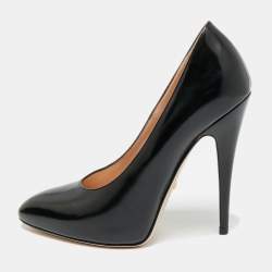Pre Owned Gucci Size 36.5 Black Leather Pointed Toe Pumps