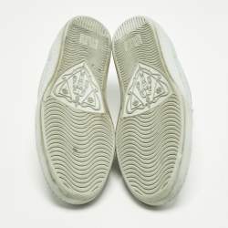 مملوكة مسبقًا حذاء رياضي غوتشي جي جي إيس جلد أخضر منخفض من أعلى مقاس 36.5