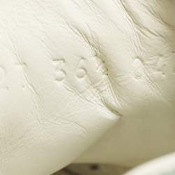 مملوكة مسبقًا حذاء رياضي غوتشي جي جي إيس جلد أخضر منخفض من أعلى مقاس 36.5