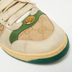 مملوكة مسبقًا Gucci Screener Size 37 Multicolor GG Canvas and Nubuck Leather Low Top Sneakers
