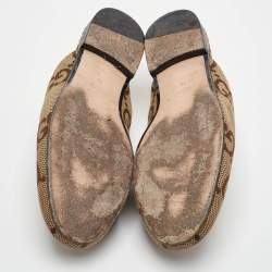 مملوكة مسبقًا Gucci Princetown Horsebit Size 39 Beige Jumboo GG Canvas Mules