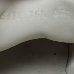 Pre Owned حذاء رياضي غوتشي أربطة تفاصيل قلب ويب Ace جلد أبيض مقاس 35.5