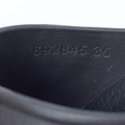 Pre Owned Gucci Interlocking G Size 35 Black Rubber Pool Slide