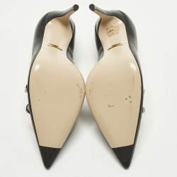 Pre Owned Gucci Aneta Size 35 Black Leather Pumps