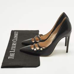 Pre Owned Gucci Aneta Size 35 Black Leather Pumps