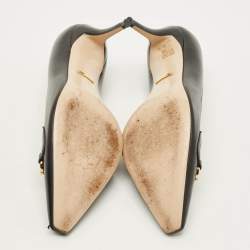 Pre Owned Gucci zumi Size 39 Black Leather Pointed Toe Pumps