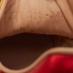 Pre Owned حذاء رياضي غوتشي أيس بلايند فور لوف جلد ذهبي مي تاليك عنق منخفض مقاس 40 