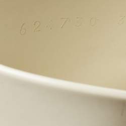 Pre Owned Gucci Size 37 White Rubber Block Heel Slide Sandals