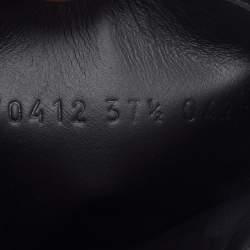 Pre Owned حذاء بوت غوتشي من قماش وجلد أسود/بيج بطول الكاحل مقاس 37.5