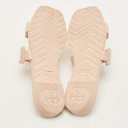 Pre Owned Gucci Size 35 Beige Rubber Flat Slides 