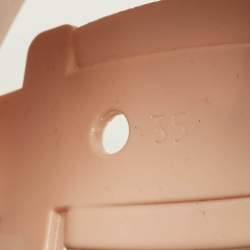 Pre Owned Gucci Size 35 Beige Rubber Flat Slides 