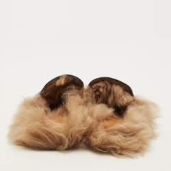 مملوكة مسبقًا Gucci Princetown Size 41 Black Leather Tiger Embroidered Horsebit Flat Mules