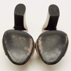 Pre Owned Gucci Webby Size 41 Brown Quilted Leather Criss Cross Slide Sandals