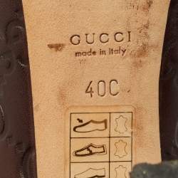 Pre Owned Gucci Hysteria Size 40 Brown Guccissima  Leather Pumps
