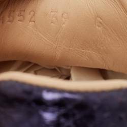 Pre Owned Gucci Ace Size 39 Pink Leather Lace Up Sneakers