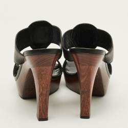 مملوكة مسبقًا خُفَاف خشبية غوتشي غوتشيسما سوداء مقاس 37.5