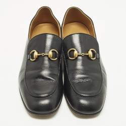Pre Owned Gucci Horsebit Size 40 Black Leather Foldable Loafers