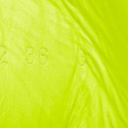 مملوكة مسبقًا Gucci Coda  Neon  Size 36 Green Perforated Leather High Top Sneakers