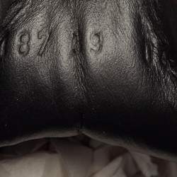 Pre Owned Gucci Size 39 Black GG Canvas and Leather Low Top Sneakers