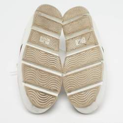 Pre Owned Gucci Ace Size 39 White Leather Platform Low Top Sneakers