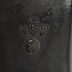 مملوكة مسبقًا حذاء باليرينا فلات غوتشي قماش مطلي مونوجرام GG رمادي مقاس 38