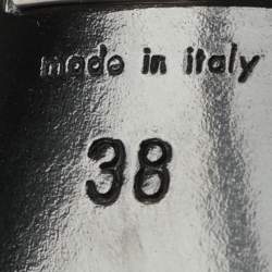 Pre Owned Gucci Size 38 Olive Green Python Pumps