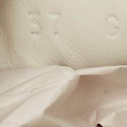 Pre Owned Gucci Ace Size 37 White Leather Python Embossed Web Crystal Lips Lace Up Sneakers