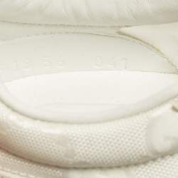 Pre Owned Gucci Nora Remotion Size 36 Cream/White GG Canvas and Suede Sneakers