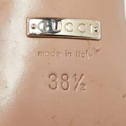 Pre Owned Gucci Horsebit Size 38.5 Black Leather Slide Sandals