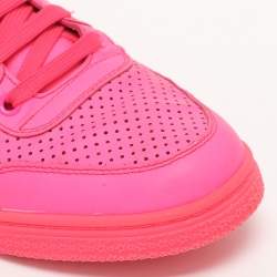 مملوكة مسبقًا Gucci Interlocking G Size 40 Neon Pink Leather High Top Sneakers 